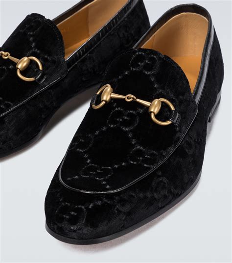 gucci velvet mini black|Gucci jordaan velvet loafer.